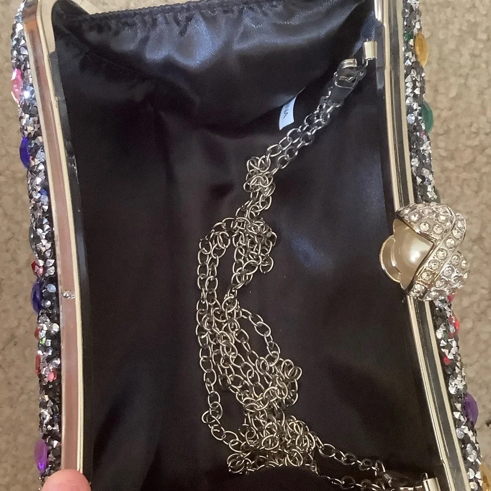 Multicolor Embellished Clutch